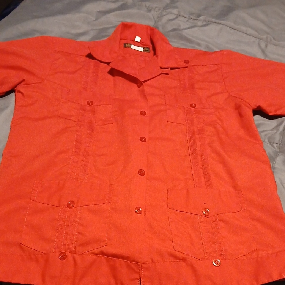 Men's Classic Red Shirt Jacket